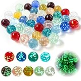 FORETOGO 12 Stück Glasmurmeln, 16 mm Murmeln Glas, Murmeln Leuchten im Dunkeln, Glasmurmeln Bunt für Marmorbahn-Spiel, DIY-Projekte und Dekoration (9 Farben)