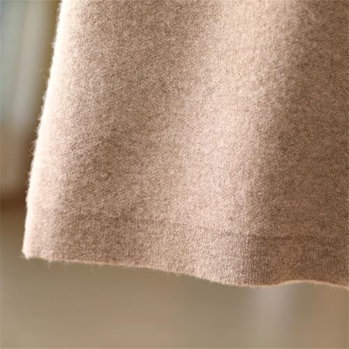 Women Winter 100 Percent Merino Wool Skirt Elastic Waist Mini Slim Fit Knitted Above Knee Skirts2