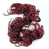 80cm langes Haarteil welches auf einem elastischen Gummi angebracht ist, Gewicht: 70g