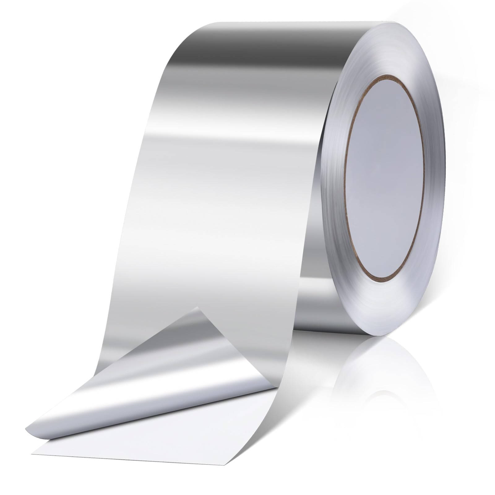 AiQInu Cinta de Aluminio 50mmX20m,Cinta Aluminio Adhesiva Impermeable y Resistente al Calor,Cinta Selladora Metálica para Conductos de Aire Altas y Bajas Temperaturas