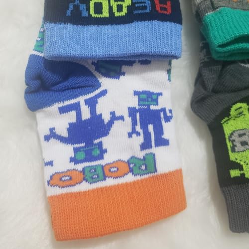 Kit 6 Pares de Meias Kids Menino Menina Premium (P 22 ao 25, Menino)