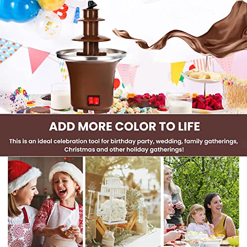 MáQuina De Fonte De Chocolate EléTrica, Fondue De Cachoeira De Chocolate Diy De 3 Camadas, Mini MáQu