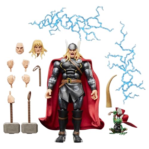 Marvel Legends Maximum Series Thor, Deluxe Thor Comics Collectible 6-Inch Action Figure; Articulation for Mighty Poses; Accessories Fit for a God of Thunder