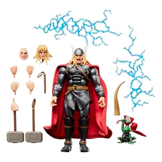 Marvel Legends Maximum Series Thor, Deluxe Action-Figur (15 cm) zum Sammeln zu den Thor Comics; beweglich für Starke Posen; Accessoires für einen Gott des Donners