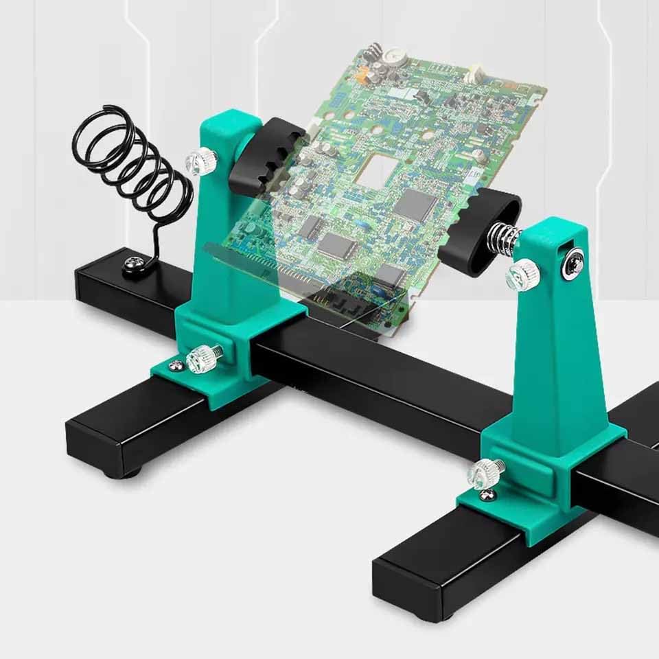 UPTODATETOOLS Circuit Board Welding Repairing Disassembly Fixture Adjustable MotherBoard Holder 360° Rotation MainBoard Clamp Soldering Iron 4