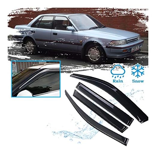 För Toyota Carina 2 Corona T170 1988~1992 Bilfönster Rain Guard Side Wind Deflector Visor AwingS Shelters Vinddeflektorer