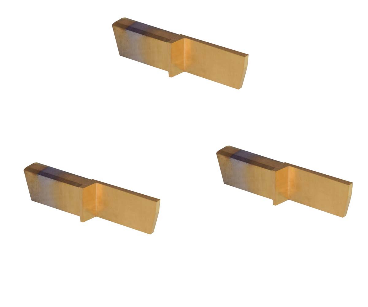 THINBIT 3 Pack LGPT045D2RC 'L' Series, TiN Coated Carbide, Parting Insert for Steel, Cast Iron and Stainless Steel with Interrupted Cuts