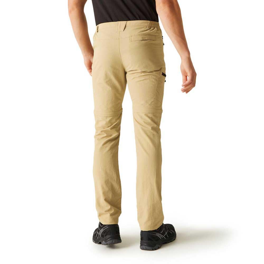 Regatta Men's Leesville II Zip off Walking Trousers Pantaloni da Escursionismo, Oat, 42W Uomo