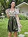 GloryStar Women German Dirndl Dress Traditional Bavarian Beer Garden 3 Pieces Oktoberfest Costumes Summer Green M
