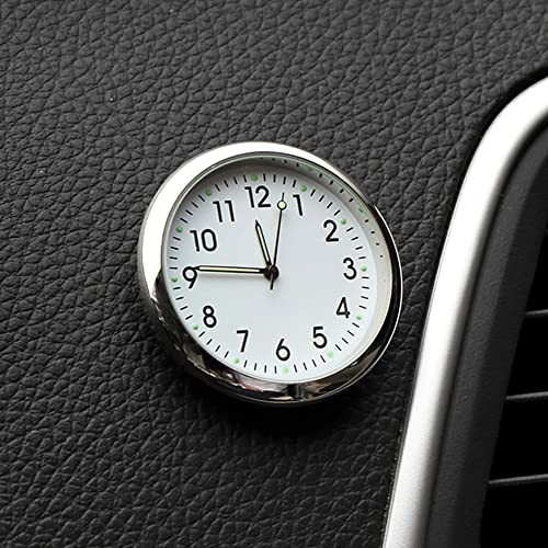 Berfi Life Car Dashboard Clock, Round Analog Quartz Clock Mini Stick On Analog Car Clock Universal Quartz Analog Watch For Car Decoration #TOP6