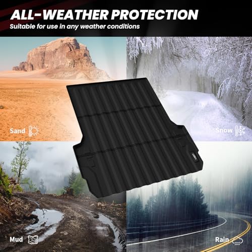 Lasfit Truck Bed Mat Fits for Chevrolet Chevy Colorado/GMC Canyon 2023 2024 2025 5FT, Vehicle Bed Mat Custom Fit Flush All Weather Protection TPE Heavy Duty Anti-Slip Pickup Car Bed Cargo Trunk Liner - Thumbnail 5