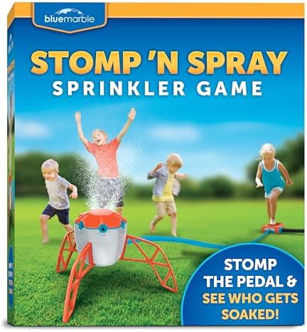 Blue Marble Stomp ‘N Spray Outdoor Water Sprinkler Game for Kids