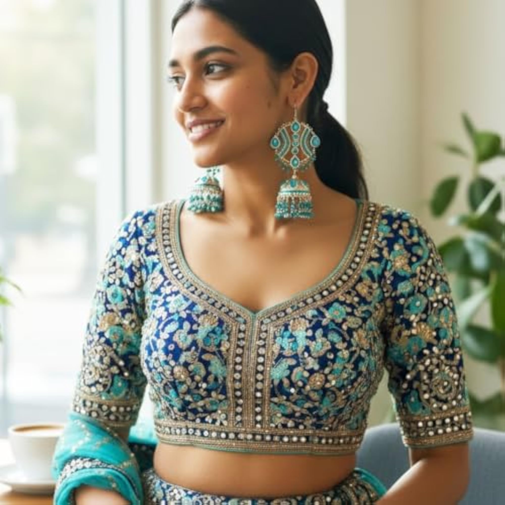 Maula Mere Maula Inspired Jhumka Earrings for Women, Oxidised