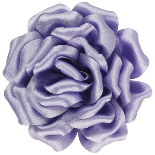 Image of 4.3 inch Red Rose Hair Clip Large Flower Brooches for Women | Charming Flowers Pins for Clothes | Turn Heads with Stylish Rose Hair Clip Flower Brooch Pin for Clothes & Clips for Woman