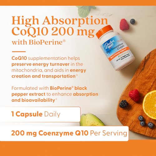 Image of Doctor's Best, High Absorption CoQ10 with BioPerine, 200 mg, 60 Veggie Caps