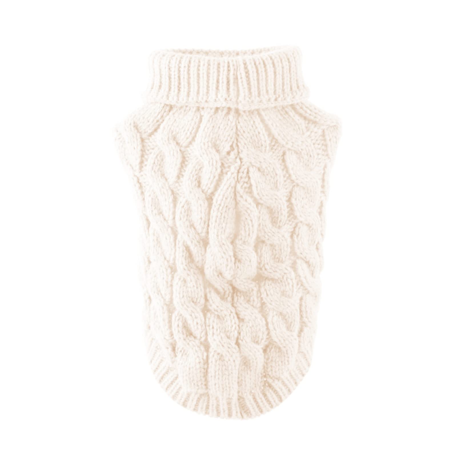 Kikbax 1 pièces Chien vêtements Chaud Pull en Tricot Chiot Tricot col roulé Pull vêtements Chien tricoté Manteau Pet Supplie (Color : 05, Size : M)