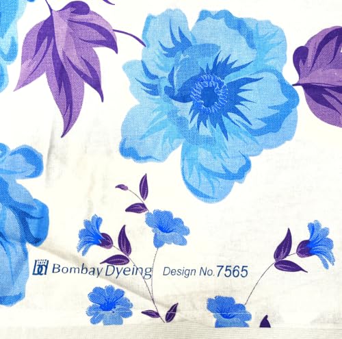 Image of Bombay Dyeing Epigram Printed Single Bed 100% Cotton Bedsheet Collection - (224X150) (L. Blue)
