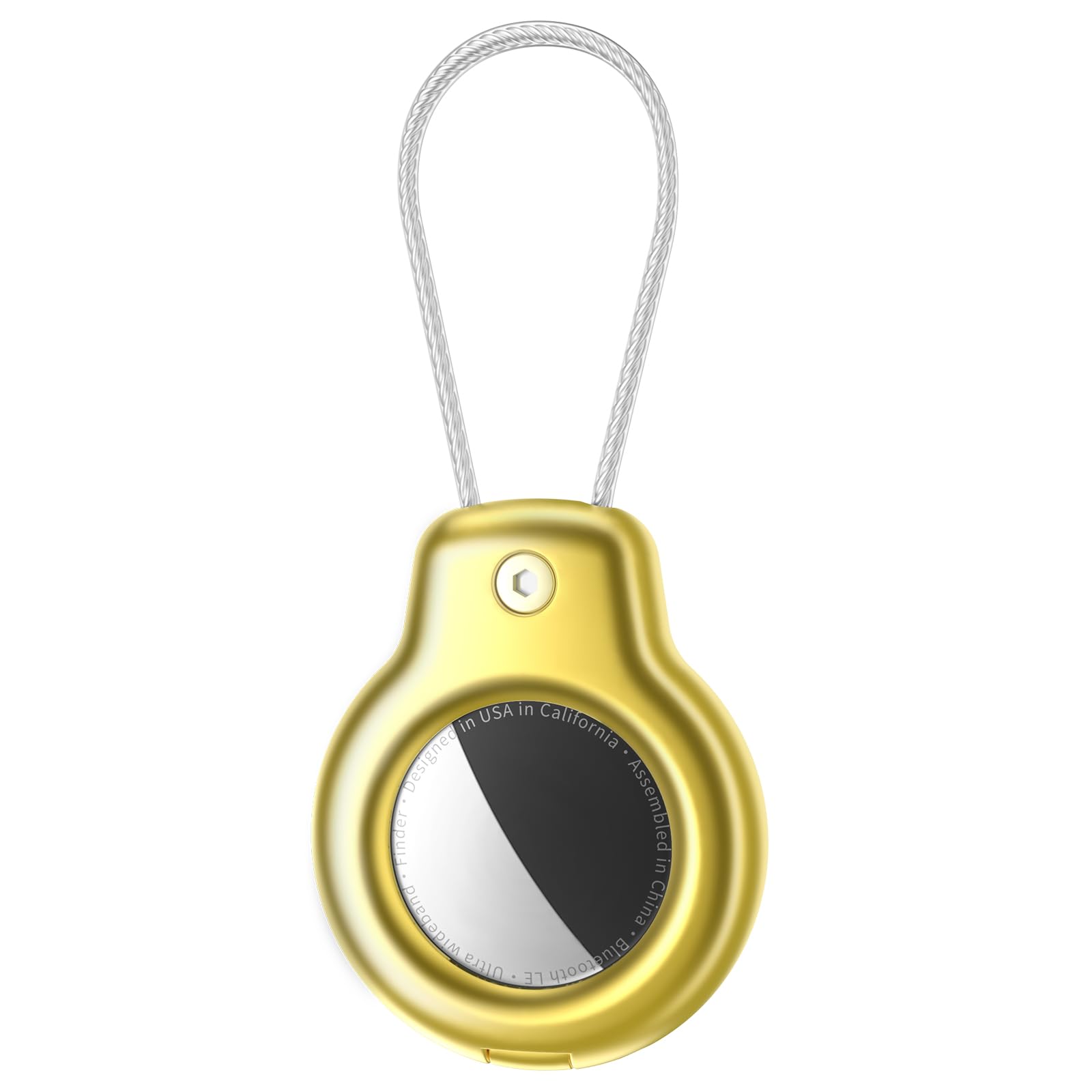 SPGUARD for Holder Case with Keychain 1st/2nd -1 Pack for Apple Holder with Wire Cable Lock Key Ring Chain Tagholder Accessories for GPS Item Tracker Kids,Keys,Luggage