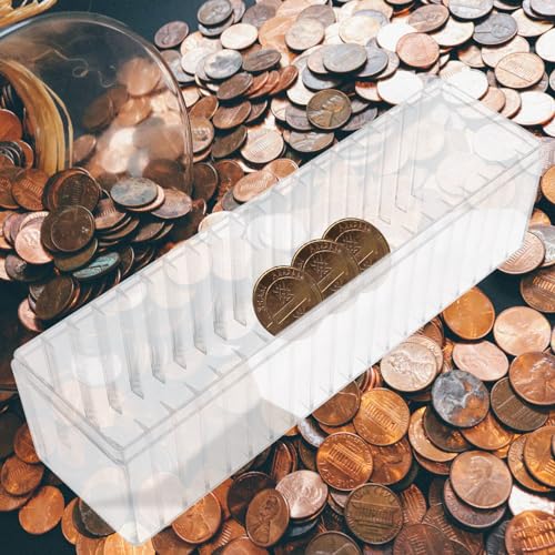 Caja para monedas TEHAUX organizador transparente miniatura 6