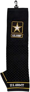 Team Golf Military Army Embroidered Golf Towel, Checkered Scrubber Design, Embroidered Logo