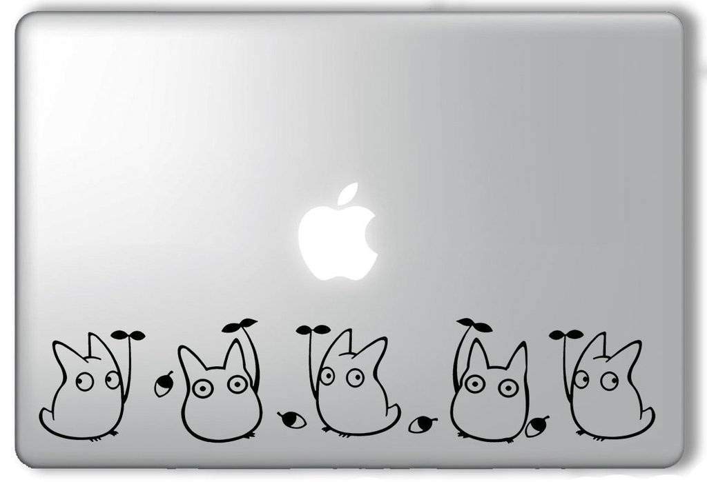 KaaHego Skin Sticker Decal Laptop Skin Sticker for Chibi Totoro with Leaves All Laptop Black (B07HB31M2M) Amazon Price History, Amazon Price Tracker