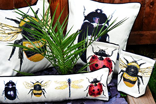 Mcalister Textiles Bugs Life Unfilled Fabric Doorstop - Queen Bee Decorative Material Door Stopper With Queen Bee Tapestry Design For All Doors & Windows 8 X 7 Inches #TOP3