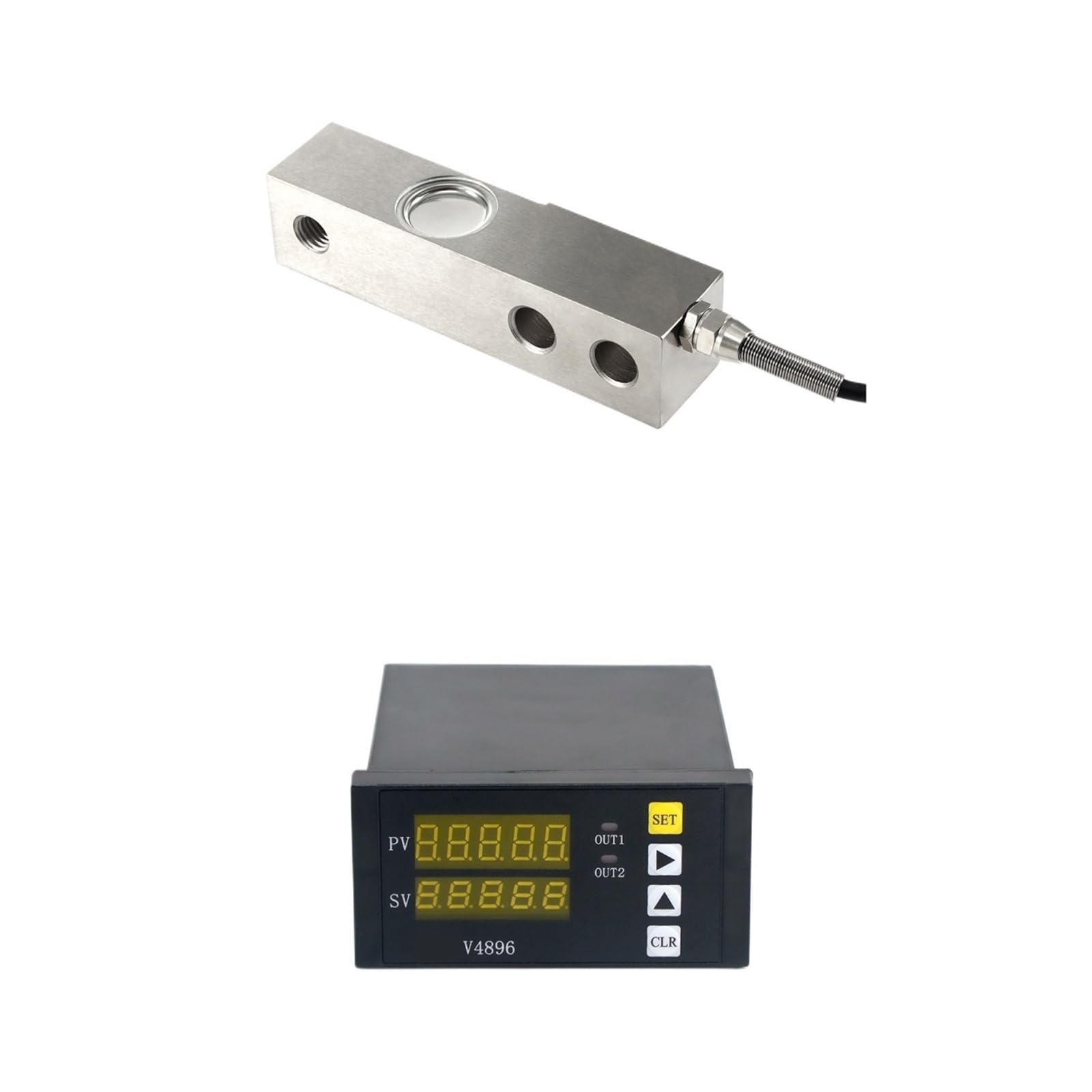 MXXDMOPD Load Cell Sensor with Indicator Display Compression and Tension Cells for Force Measurement 200KG 300KG 500KG 1T 2T 3T(1T and Indicator)