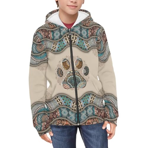 Kids Hoodies Hooded Sweatshirt Long Sleeve Zippered Hoodies with Pockets Soft Playwear for Boys Girls, S-XL4