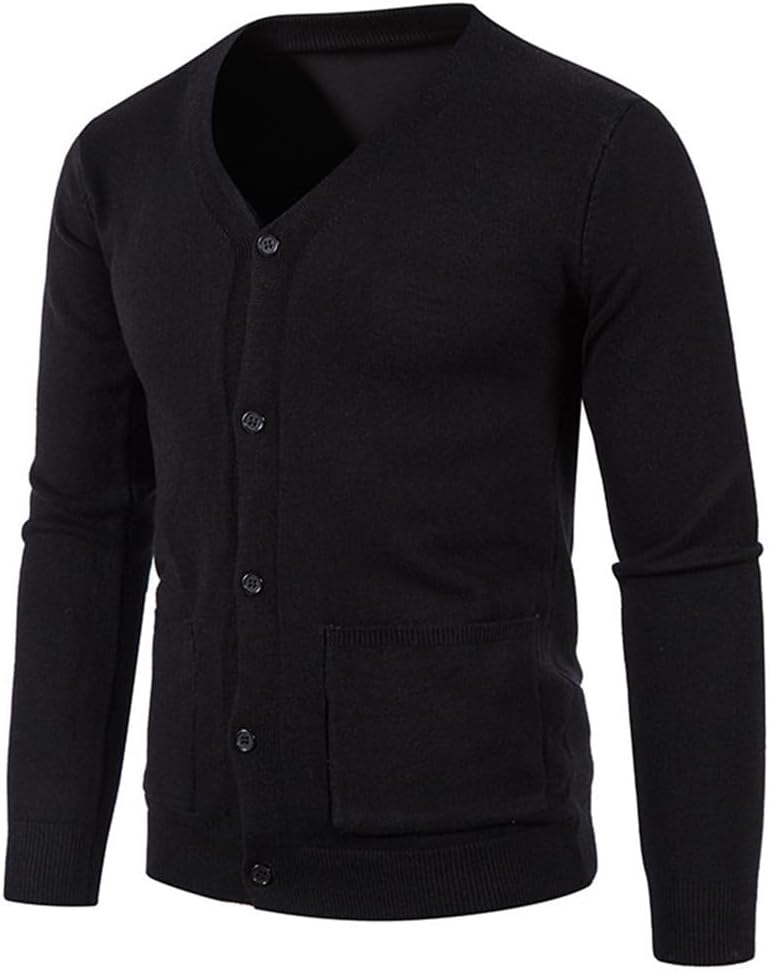Fjnbbiot Autum Winter Men Fashion Knitted Cardigan Sweater Slim Casual Coats Jacket