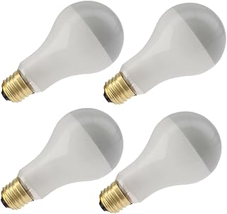 Industrial Performance 100A21/SBIF 120V, 100 Watt, A21, Medium Screw (E26) Base Frosted Silver Bowl Light Bulb (4 Bulbs)