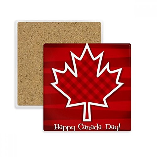 Cadeau absorbant fête du Canada dessous de verre Maple Leaf pour tasse