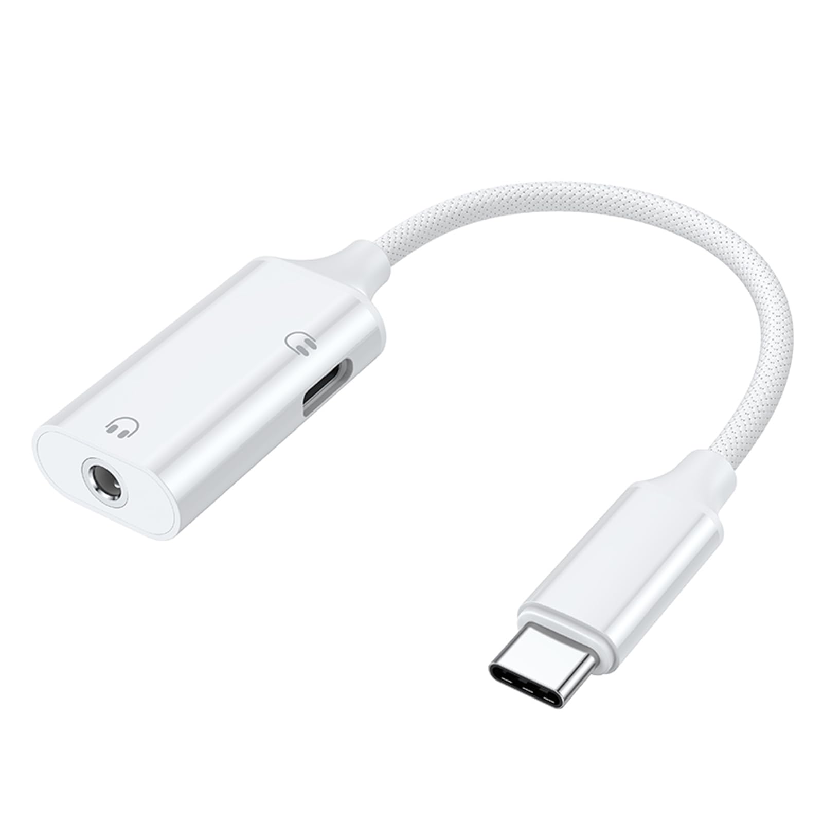 Simultaneous Charging Sound Adapters Type C Port 3.5mm Jacks PD60W Power HiRes Nylons Braids Cord Anodized Aluminum USB C Adapters