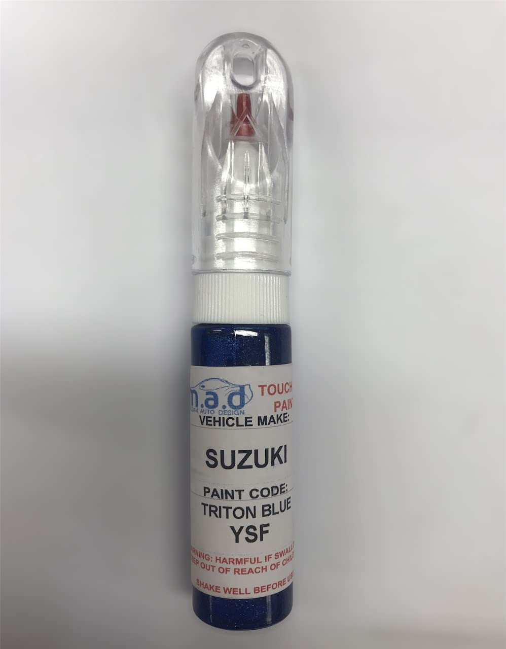 M.a.d Myldan Auto Design Paint + Lacquer + Primer Touch Up Motorbike Paint 20Ml Pen For Suzuki Triton Blue Ysf (Paint + Lacquer + Primer)