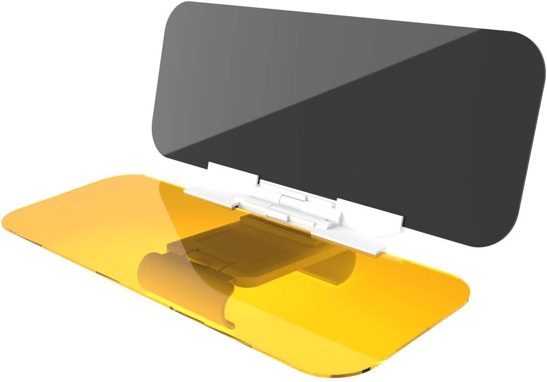 SAILEAD 2 in 1 Car Sun Visor, [New Version] Day Night Anti-Glare Visor Sun Visor Extender, Universal Car Visor Blocker, Night Vision Anti-Dazzle Windshield Driving Visor