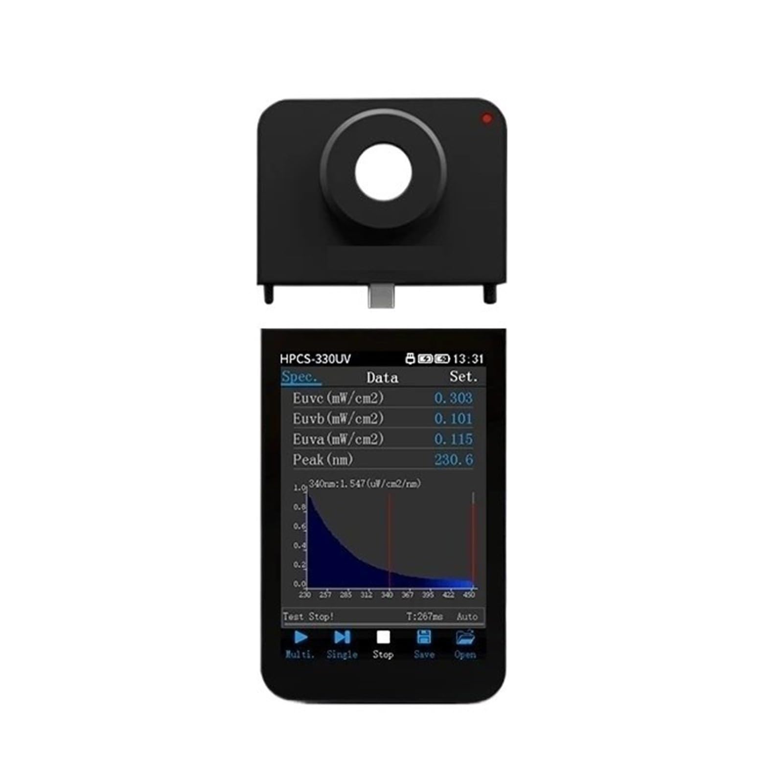 HPCS-330UVHandheld UV-Lichtspektrometer 230-450 Nm