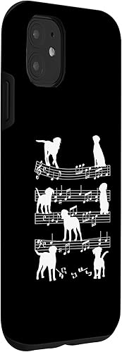 Miniatura 3 de iPhone 11 Músico Perro Jugando en Notas Musicales Amante de la Música Piano Case