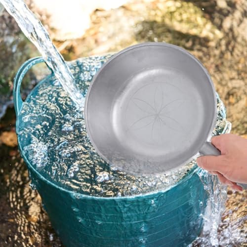 Cucharón de aluminio de mango corto para servir alimentos sin derrames 7