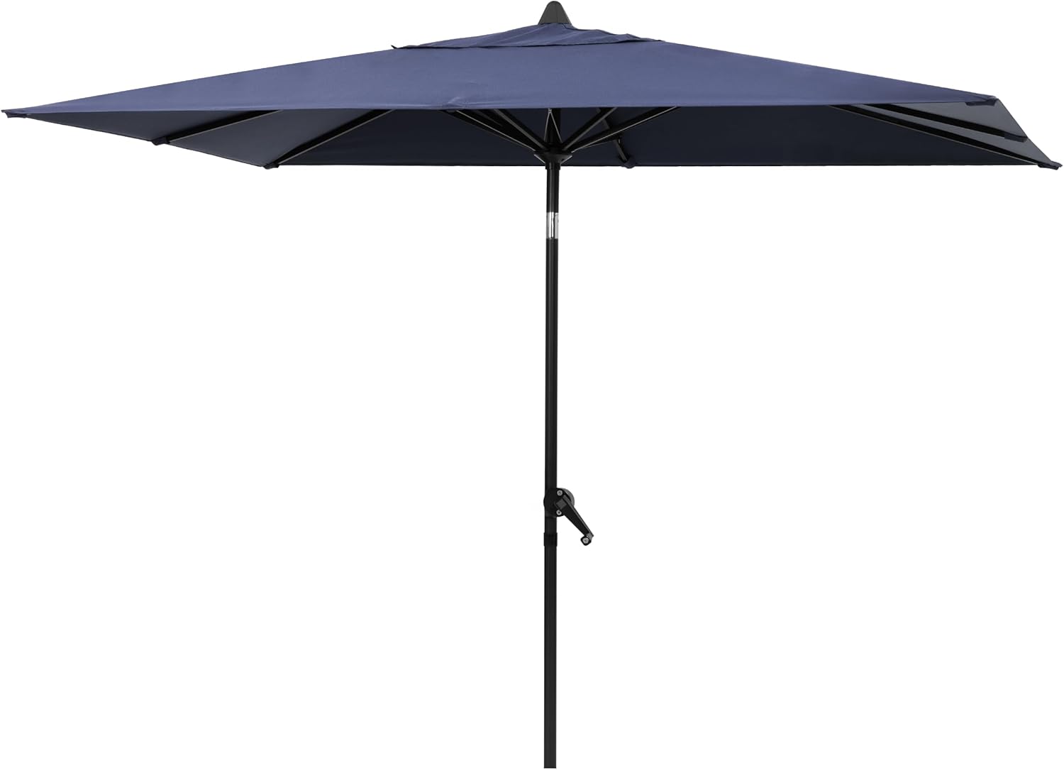 9x5 Feet Rectangle Patio Table Umbrella - Crank Tilt Market Umbrella with Vented Canopy, Fade-Resistant Waterproof for Pool Garden Deck, Dark Grey