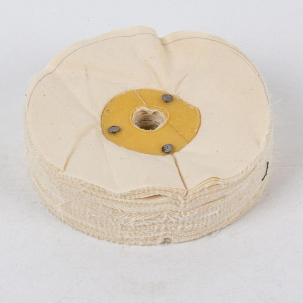 1 Stück 4 Zoll - 8"/200 mm Baumwoll-Polierscheibe für die Atemwege, Loch 5/8" Stoff-Polierscheibe, 1 Stück, 4 Zoll