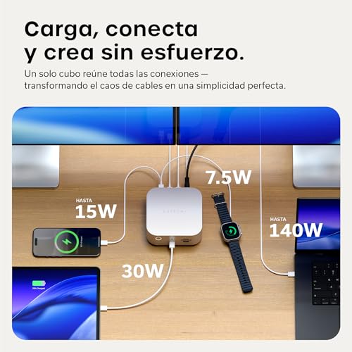 Satechi Docking Station 13 en 1 Thunderbolt 5 Hub USB4 V2 con Base NVMe SSD 4
