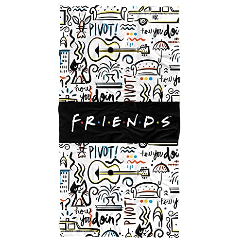 LOGOVISION Friends Let's Be Friends Pattern Officially Licensed Beach Towel 30