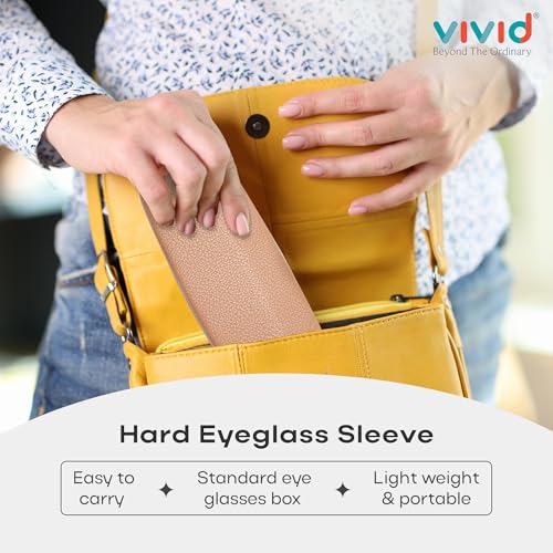 Image of VIVID Vision Unisex Adult Eyewear Specs Case Cover | Screw Driver | Free Cloth | Protect Eye Glasses | Chashma Dibbi | Spectacle Box | HINGE-SPRING | Metal | 3 IN 1