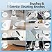 Electric Spin Scrubber, Dreazu IPX7 Shower Scrubber with 7 Replaceable Brush Heads & Retractable Handle, 2-Speed Adjustable Shower Cleaner for Bathroom, Bathtub, Kitchen, Tile Floors
