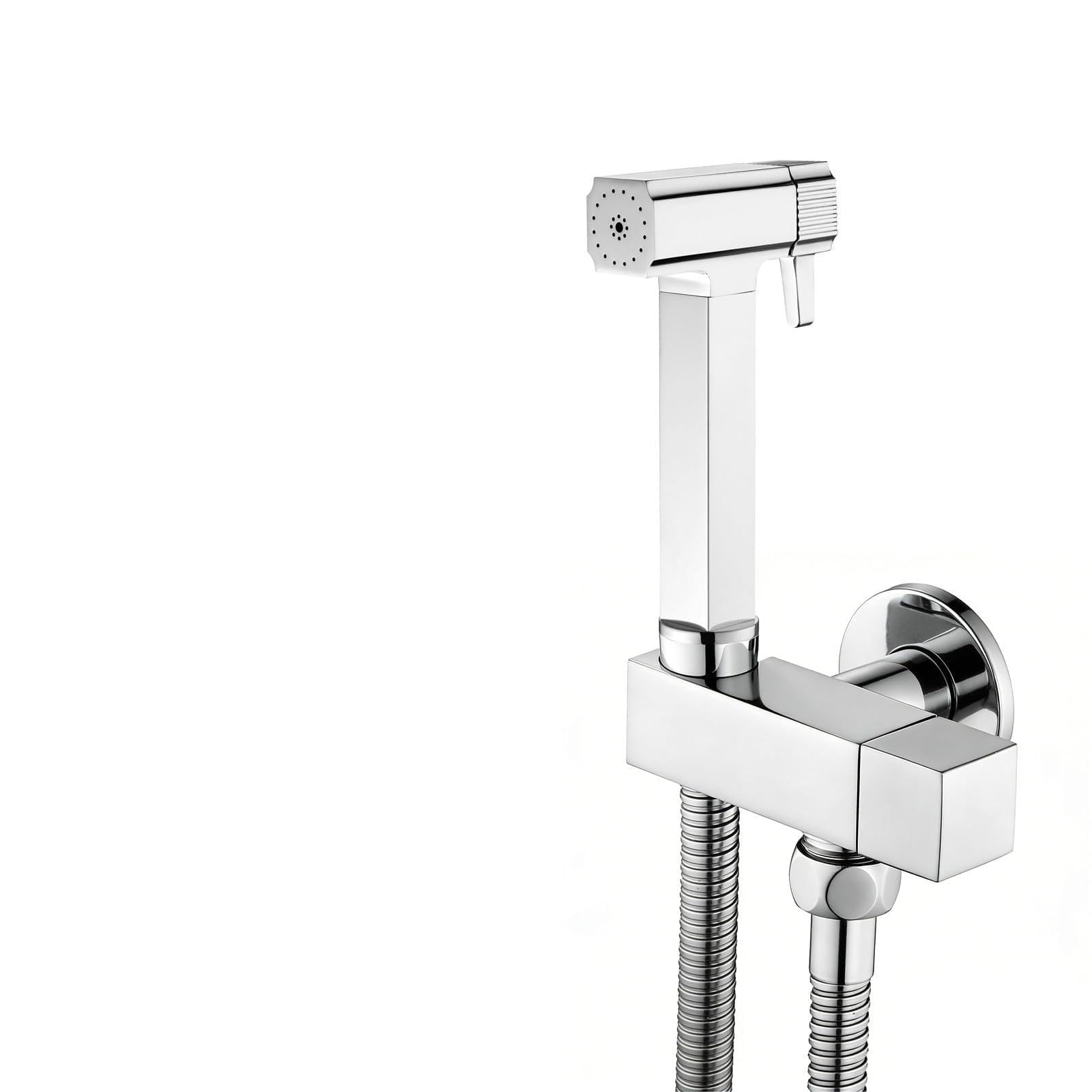Ducha higiénica para WC: confort diario en su baño con grifo bidet de pared cuadrado