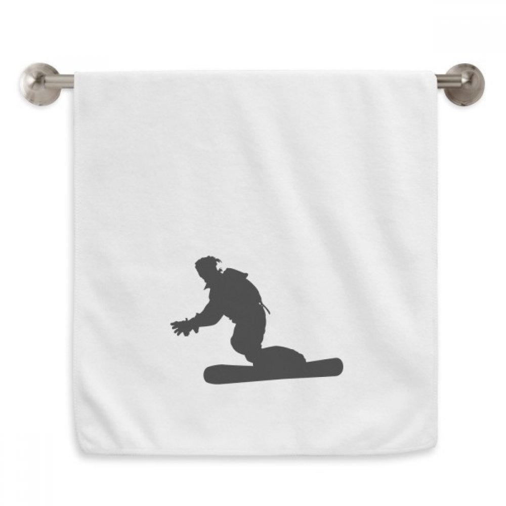 Serviettes moelleuses de ski blanche et essuie-main sport 13x29 inch pour visage et corps