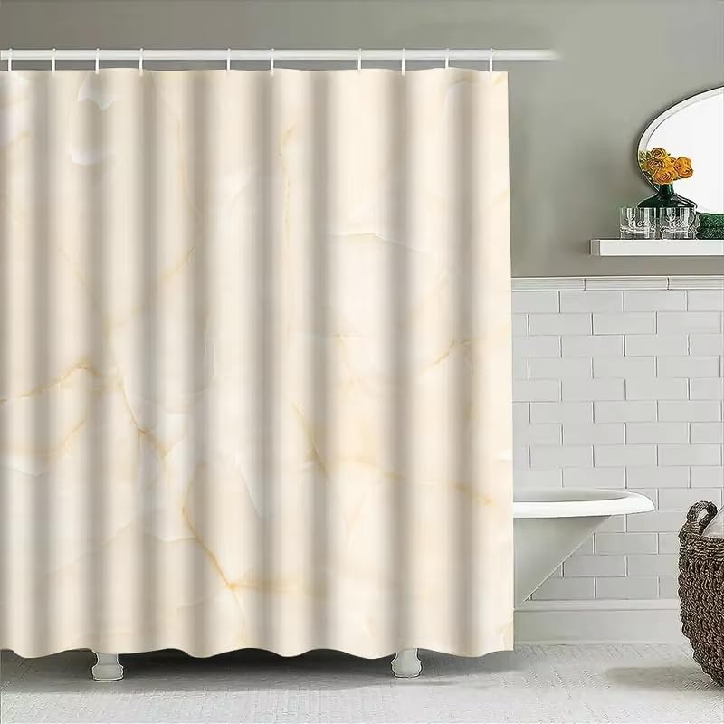 Rideau de douche beige anti-éclaboussures format XL pour résoudre les fuites d'eau