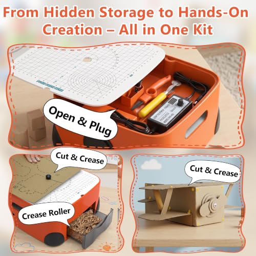 Image of Safe Power Cardboard Cutter for Kids - Include Cutting Tools