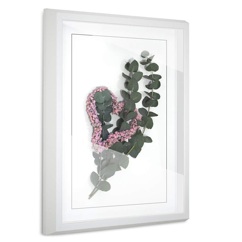 Giftgarden - Set di 4 Portafoto Cornici per Foto, 5 x 7 cm, con tappetino o 6 x 8 cm, senza tappetino, Portafoto da Parete o da Tavolo, colore: nero