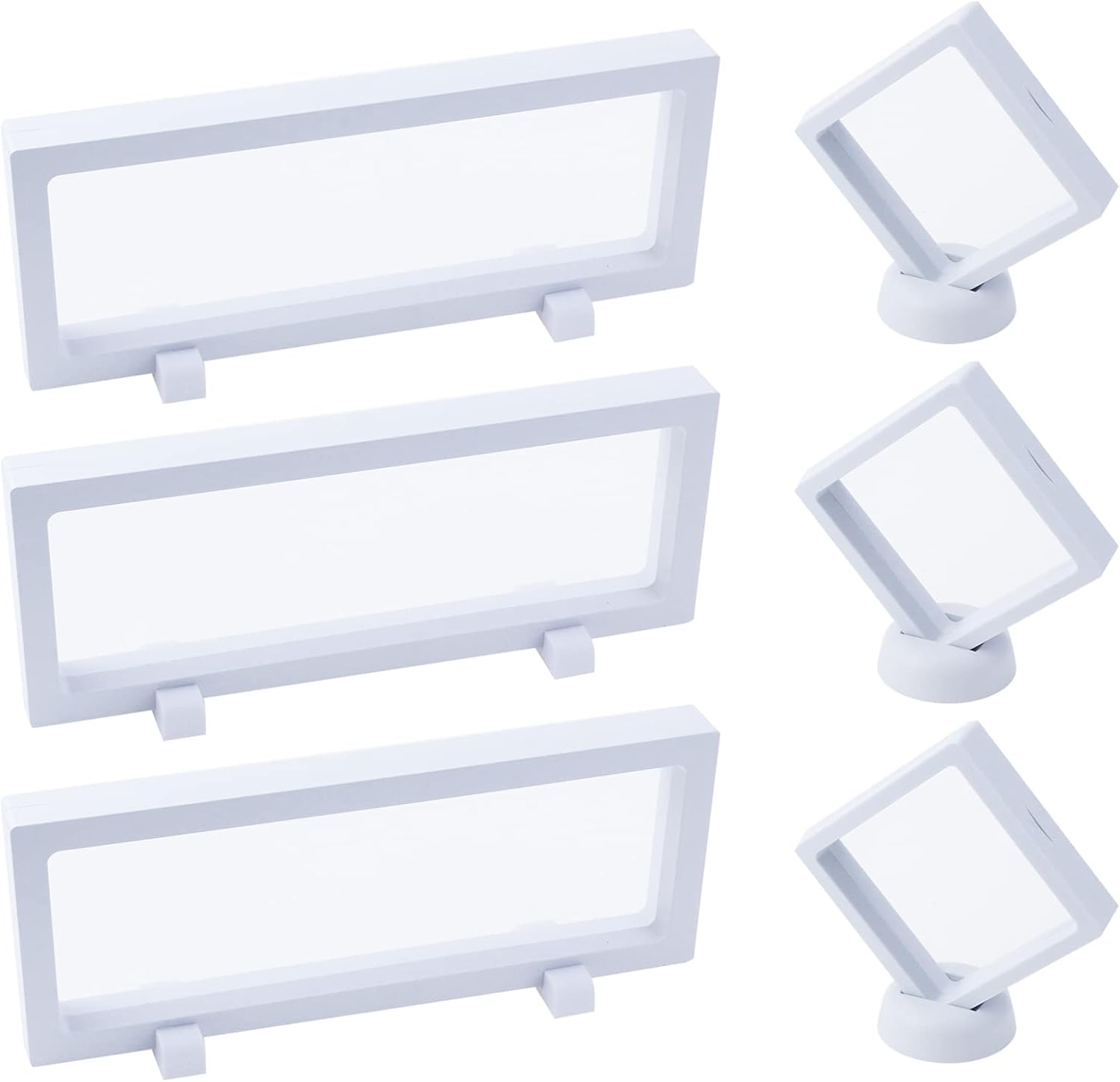 6Pcs Floating Display Case Floating Frame Display Holder 3D Display