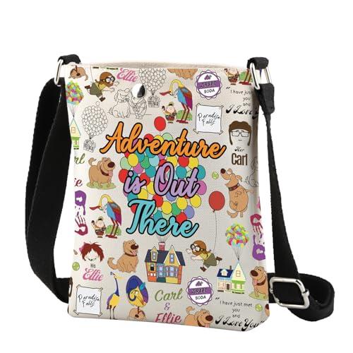 CMNIM UP Merch Adventure Is Out There Crossbody Purse UP Inspired Movie Gift for Fan Carl and Ellie Travel Crossbody Bag